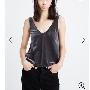 Madewell velour tank top